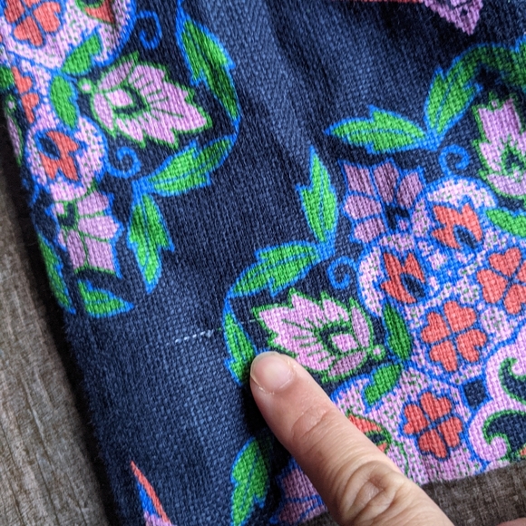 J. CREW Multicolor Mosaic Print 100% Cotton Skirt - Picture 3 of 5